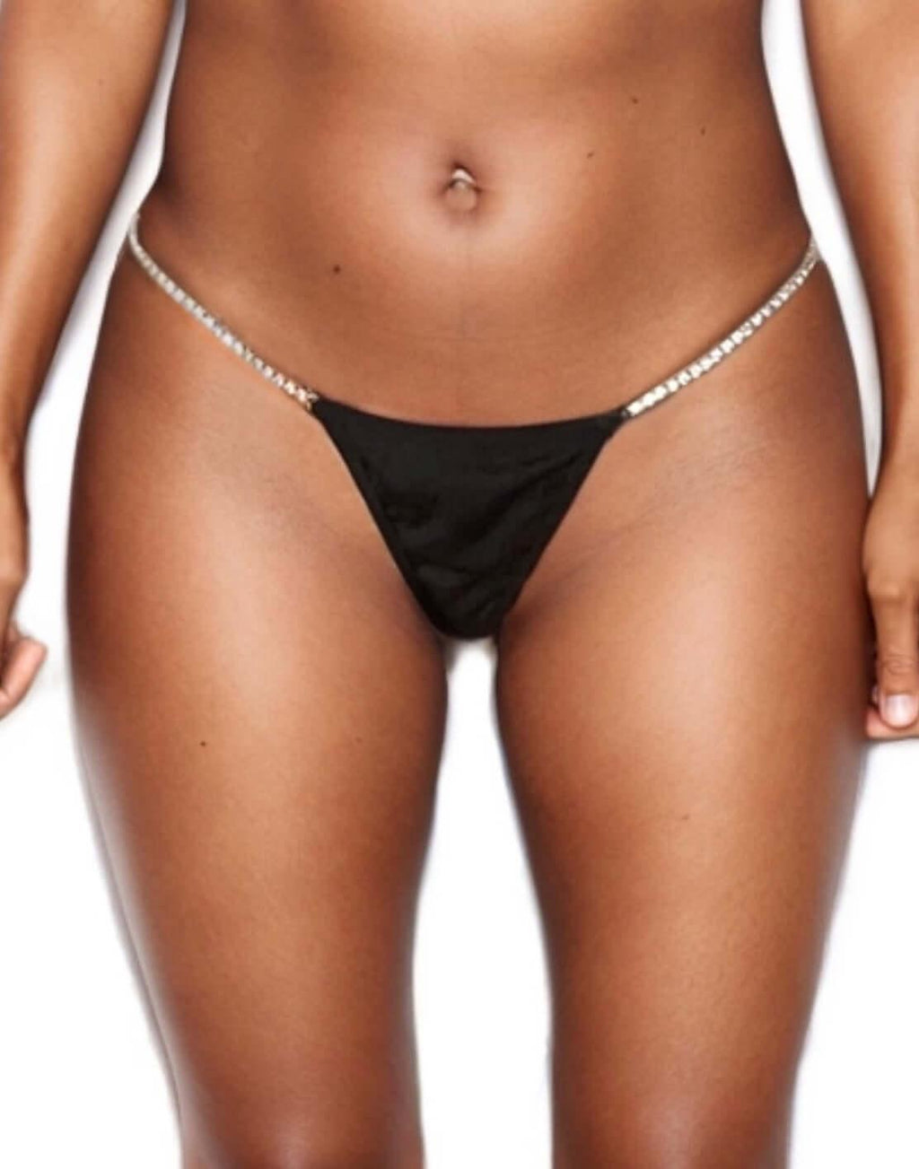 Adjustable Sides Rhinestone Thong, Eclipse